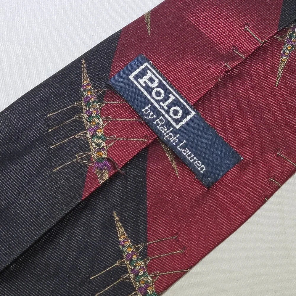 Vintage Polo Ralph Lauren Tie Silk Handmade USA 56